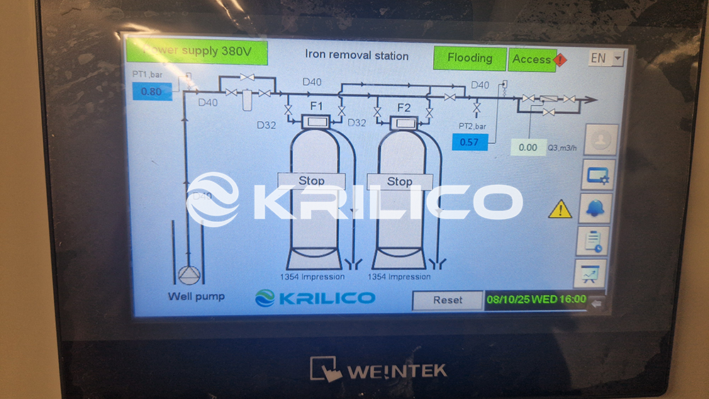 Iron and manganese removal station