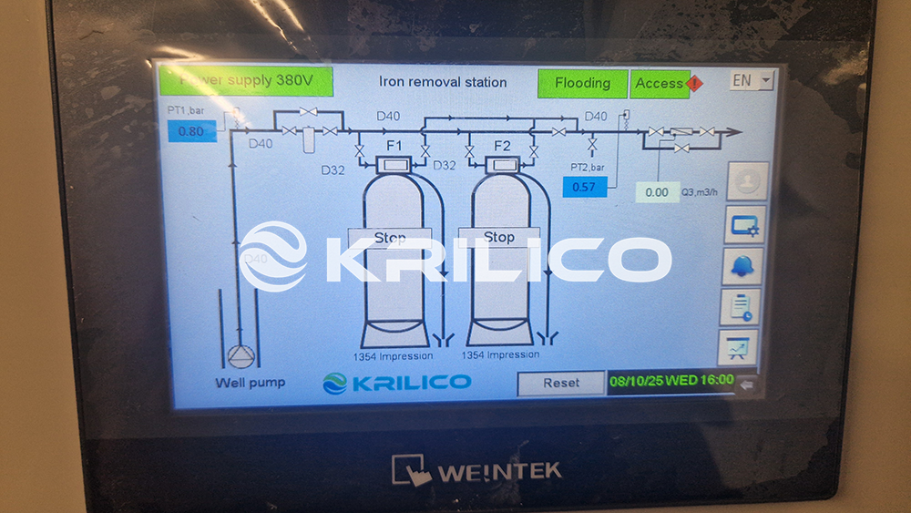 Iron and manganese removal station