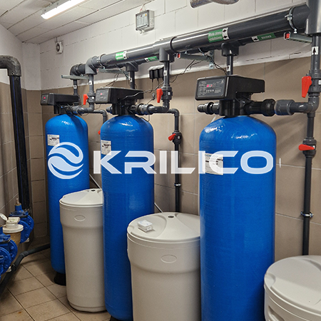 Trójstopniowa (równoległa) stacja zmiękczania wody o pracy ciągłej